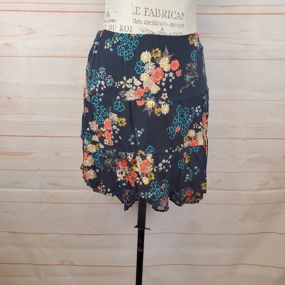 American Rag High Low Floral Ruffle Skirt